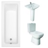 RAK Origin Modern Bathroom Suite and Single Ended Bath with Front Panel - 1500 x 700mm