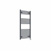 Fjord 1200 x 600mm Curved Anthracite Thermostatic Touch Control Electric Heated Towel Rail