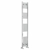 Fjord 1800 x 300mm Curved Chrome Heated Towel Rail