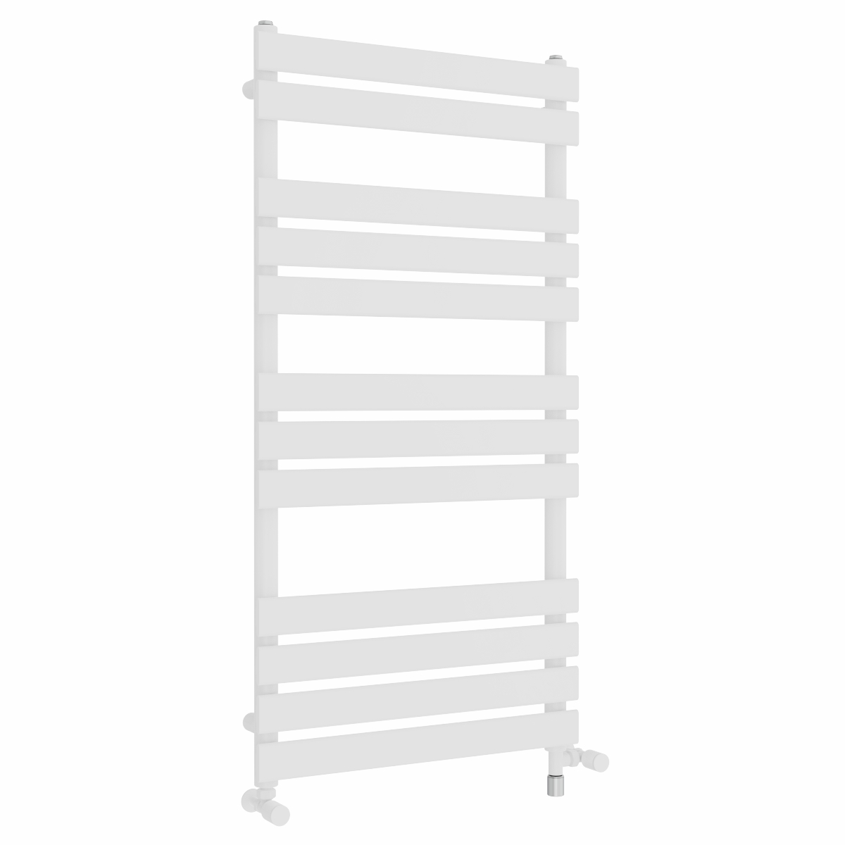 Juva 1200 x 600mm Dual Fuel White Flat Panel Simple Electric Heated Towel Rail