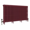Classic Farrow & Ball Eating Room Red Triple Column Cast Iron Radiator - Choice of Size