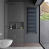 Carisa Ligne 1435 x 480mm Anthracite Designer Aluminium Towel Rail