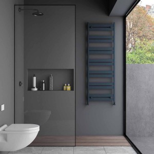 Carisa Ligne 1435 x 480mm Anthracite Designer Aluminium Towel Rail