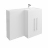 Calm White Right Hand Combination Vanity Unit Set (No Concealed Cistern & No Toilet) - 1100mm