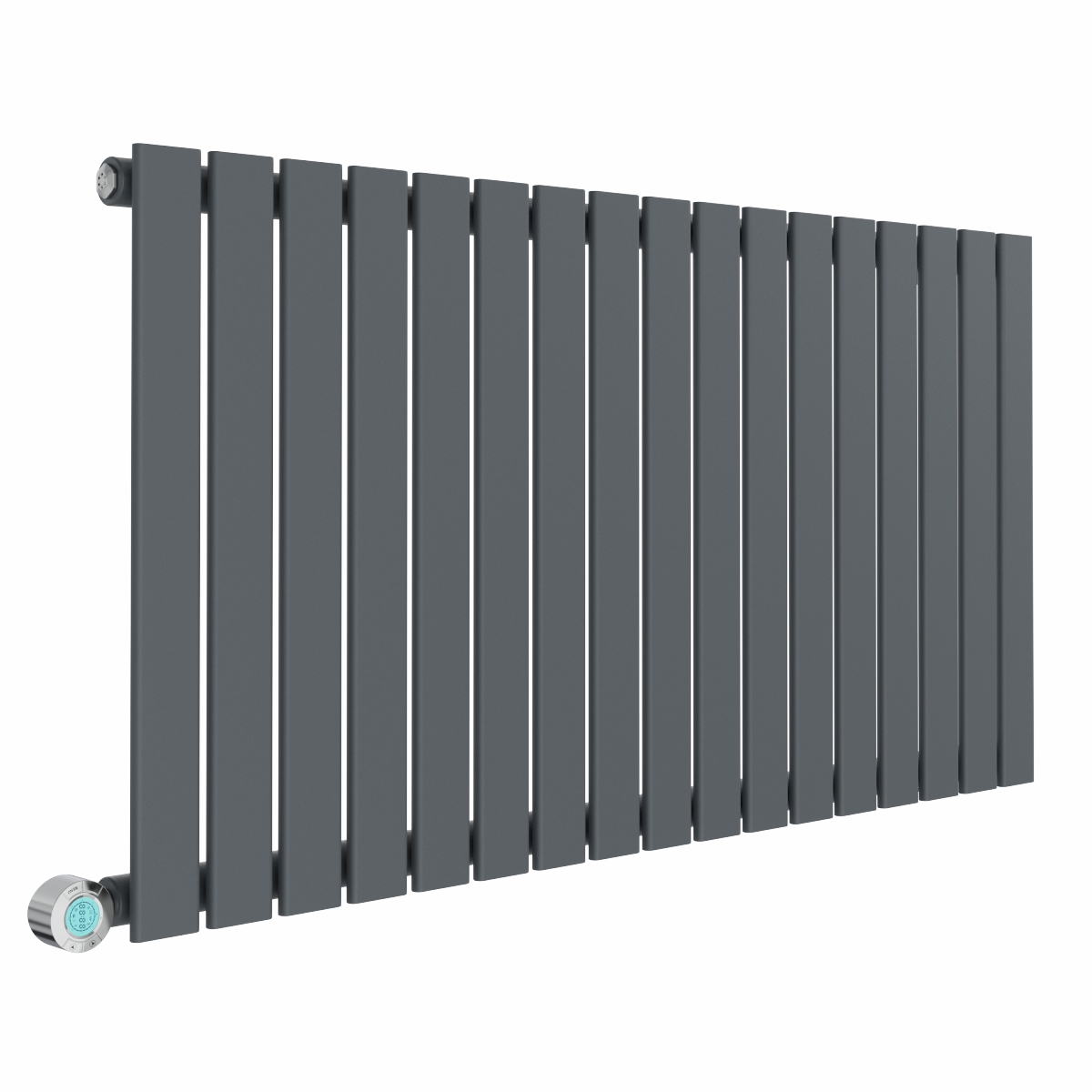 Karlstad 600 x 1158mm Anthracite Flat Panel Horizontal Wifi Electric Radiator - 1000W
