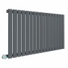 Karlstad 600 x 1158mm Anthracite Horizontal Flat Panel Wifi Electric Radiator - 1000W