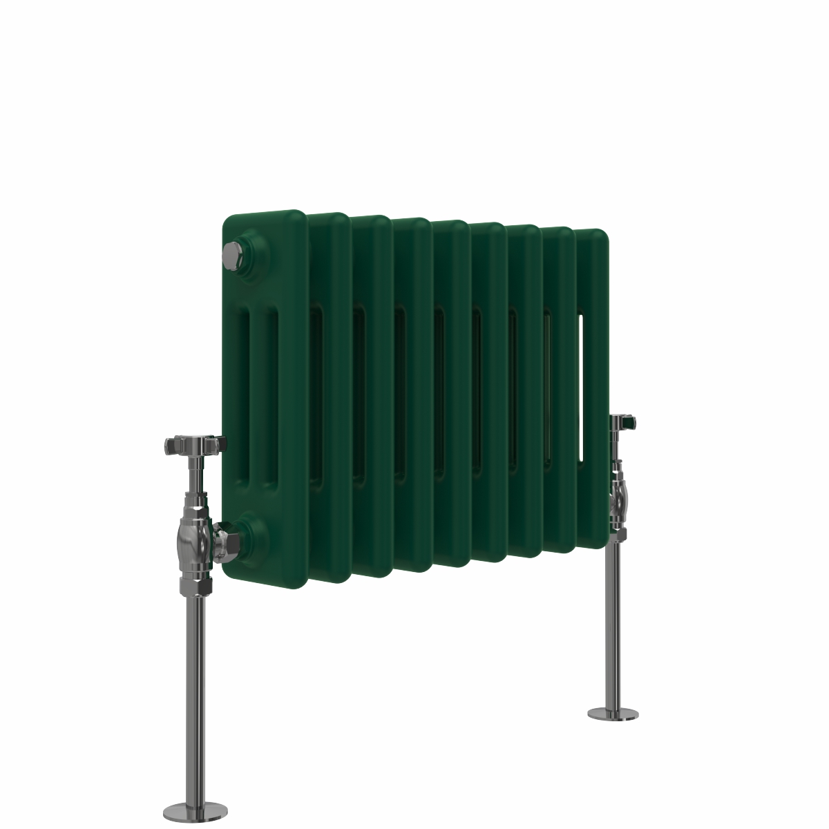 Bern 300 x 425mm Moss Green Triple Horizontal Column Radiator