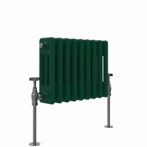 Bern 300 x 425mm Moss Green Triple Horizontal Column Radiator