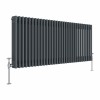 Bern 600 x 1460mm Anthracite Triple Horizontal Column Radiator