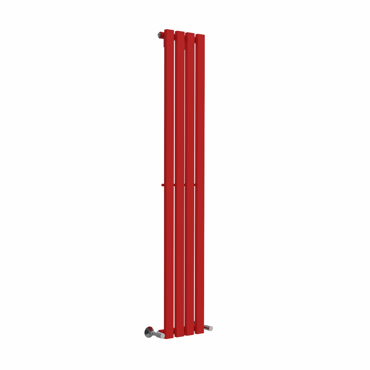 Lulea 1600 x 270mm Signal Red Single Flat Panel Vertical Designer Radiator