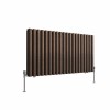 Norden 600 x 1181mm Black Copper Double Horizontal Oval Column Designer Radiator