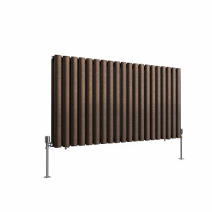 Norden 600 x 1181mm Black Copper Double Horizontal Oval Column Designer Radiator