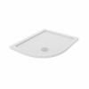 Essentials Anti-Slip 1000 x 800mm Left Hand Offset Quadrant Stone Shower Tray White