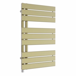 Kristiansund 824 x 500mm Brushed Brass Simple Electric Heated Towel Rail