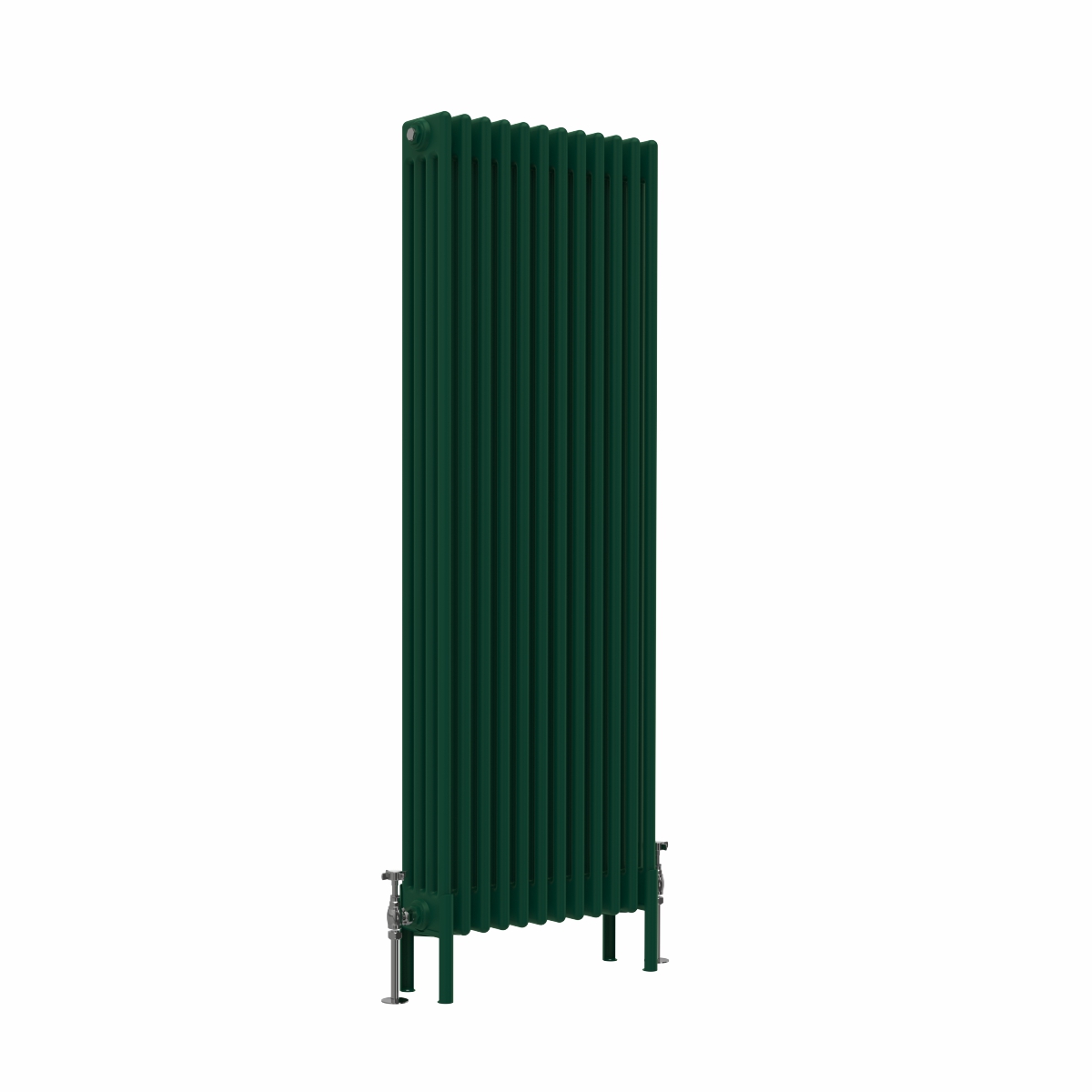 Bern 1500 x 560mm Traditional Moss Green Vertical Four Column Radiator