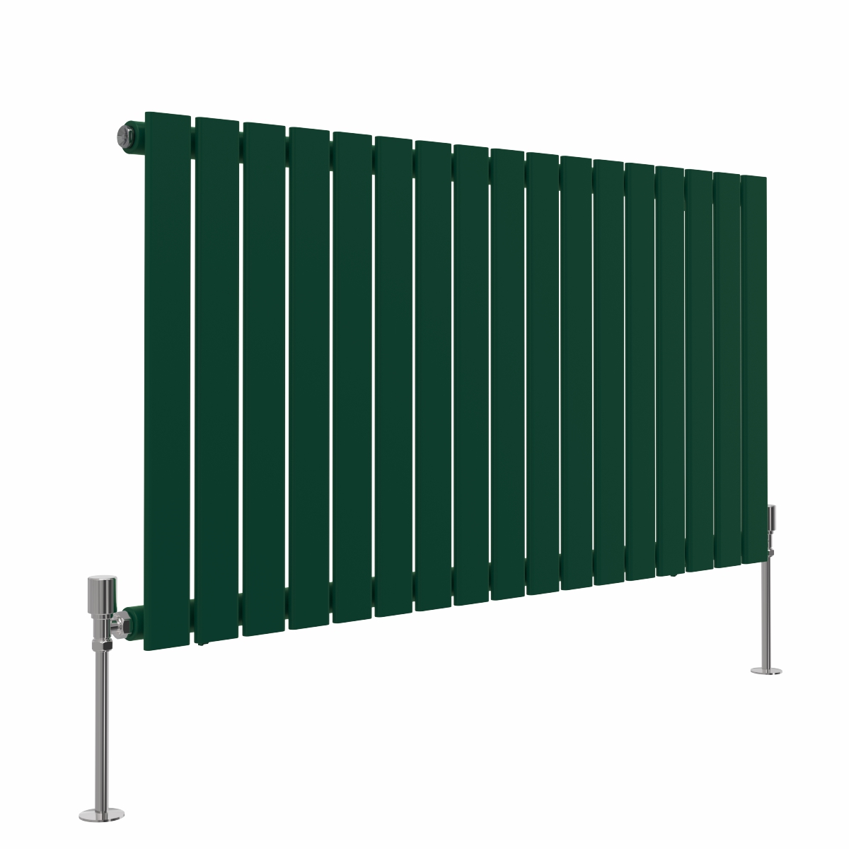 Karlstad 600 x 1158mm Moss Green Single Flat Panel Horizontal Designer Radiator
