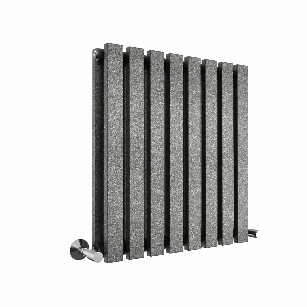 Lulea Black Silver Horizontal Column Coloured Radiator - Choice of Size