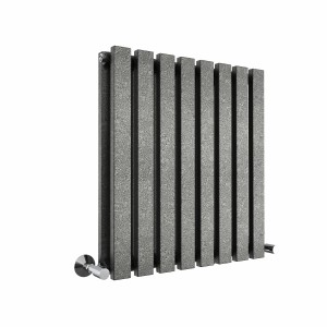 Lulea Black Silver Horizontal Column Coloured Radiator - Choice of Size