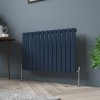 Karlstad 600 x 886mm Sapphire Blue Single Horizontal Flat Panel Designer Radiator