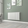 Norden 600 x 1181mm White Single Horizontal Oval Tube Designer Radiator