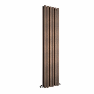 Lulea 1800 x 410mm Black Copper Double Vertical Flat Panel Designer Radiator