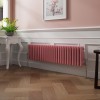 Bern 300 x 1190mm Rose Pink Triple Column Horizontal Traditional Radiator