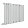 Karlstad 600 x 886mm Chrome Horizontal Flat Panel Wifi Electric Radiator - 1000W
