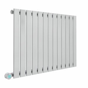 Karlstad 600 x 886mm Chrome Flat Panel Horizontal Wifi Electric Radiator - 1000W
