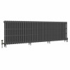 Classic  745 x 2452mm Farrow & Ball Railings Grey Triple Column Cast Iron Radiator - 39 Sections