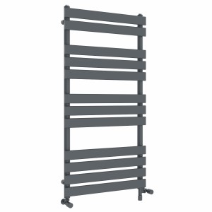 Juva 1200 x 600mm Dual Fuel Sand Grey Flat Panel Simple Electric Heated Towel Rail