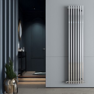 Carisa Zara 1800 x 360mm Chrome Plated Designer Steel Radiator