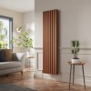 Lulea 1800 x 480mm Metallic Bronze Double Flat Panel Vertical Designer Radiator