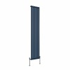 Norden 1800 x 355mm Sapphire Blue Single Oval Column Vertical Designer Radiator