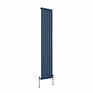 Norden 1800 x 355mm Sapphire Blue Single Vertical Oval Column Designer Radiator