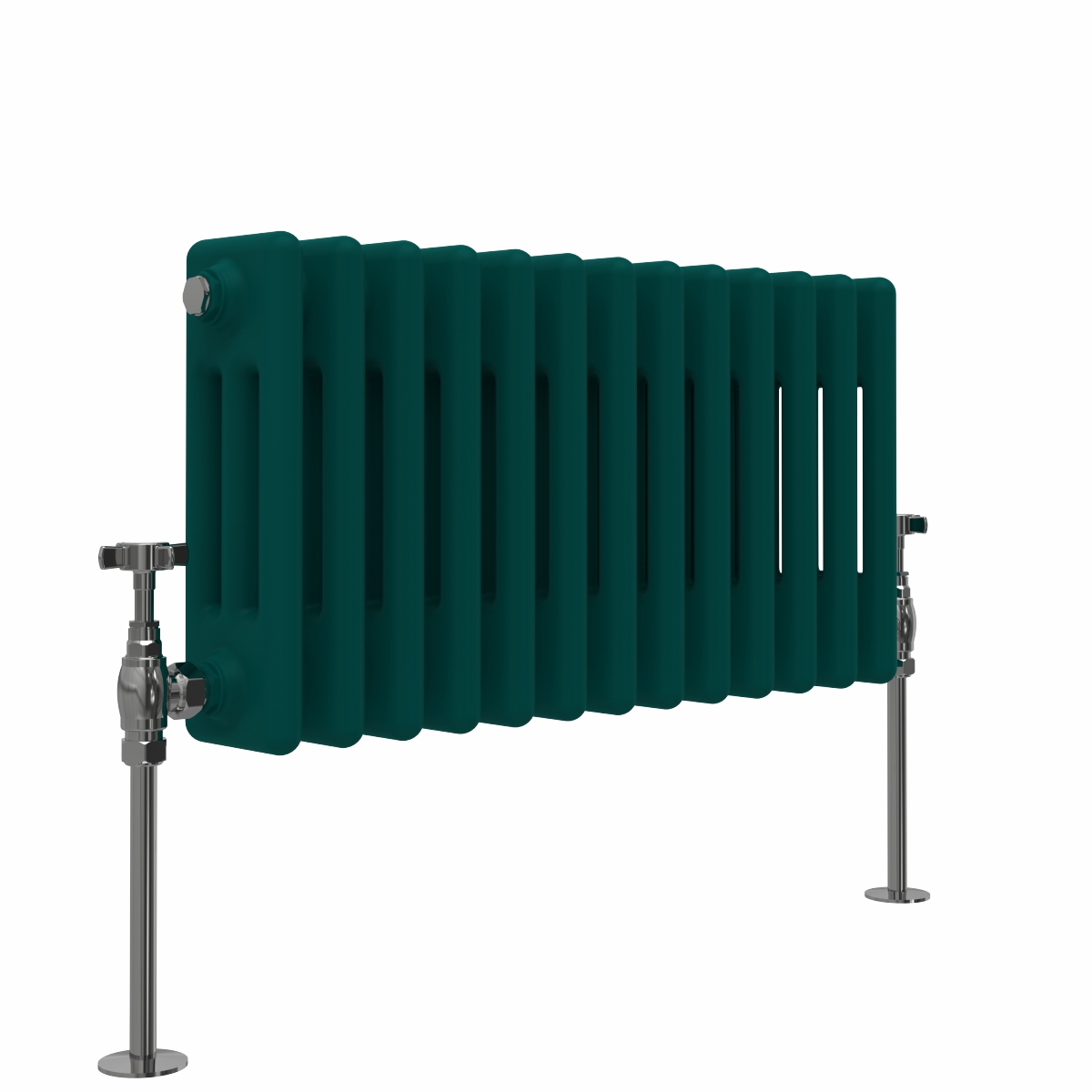 Bern 300 x 605mm Blue Green Triple Horizontal Column Radiator
