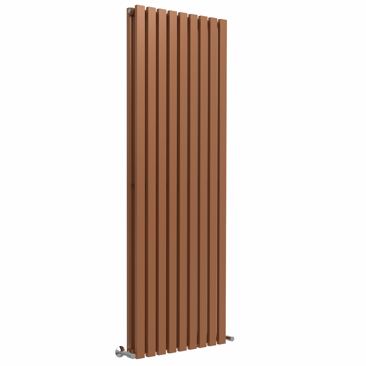 Lulea 1800 x 620mm Metallic Bronze Double Flat Panel Vertical Designer Radiator