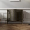 Bern 600 x 830mm Black Gold Four Column Horizontal Traditional Radiator