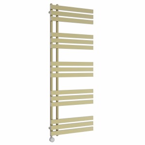 Koli 1600 x 600mm Brushed Brass Thermostatic Touch Control Electric Heated Towel Rail