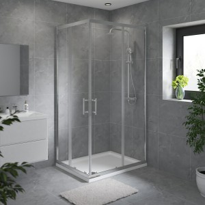 Ennerdale - 1000 x 800mm Corner Entry Shower Enclosure - Chrome