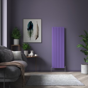 Karlstad 1800 x 546mm Elegant Purple Double Vertical Flat Panel Designer Radiator