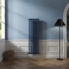 Bern 1500 x 470mm Sapphire Blue Double Column Vertical Traditional Radiator
