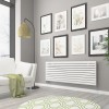 Norden 591 x 1600mm White Double Horizontal Oval Tube Designer Radiator