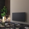 Carisa Monza 600 x 1040mm Black Designer Aluminium Radiator
