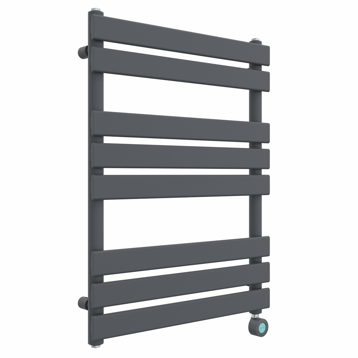 Juva 800 x 600mm Sand Grey Flat Panel Thermostatic Touch Control Wifi Electric Heated Towel Rail