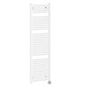 Bergen 1800 x 500mm Straight White Thermostatic Electric Heated Towel Rail