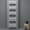 Carisa Fame 1740 x 500mm White Designer Aluminium Towel Rail