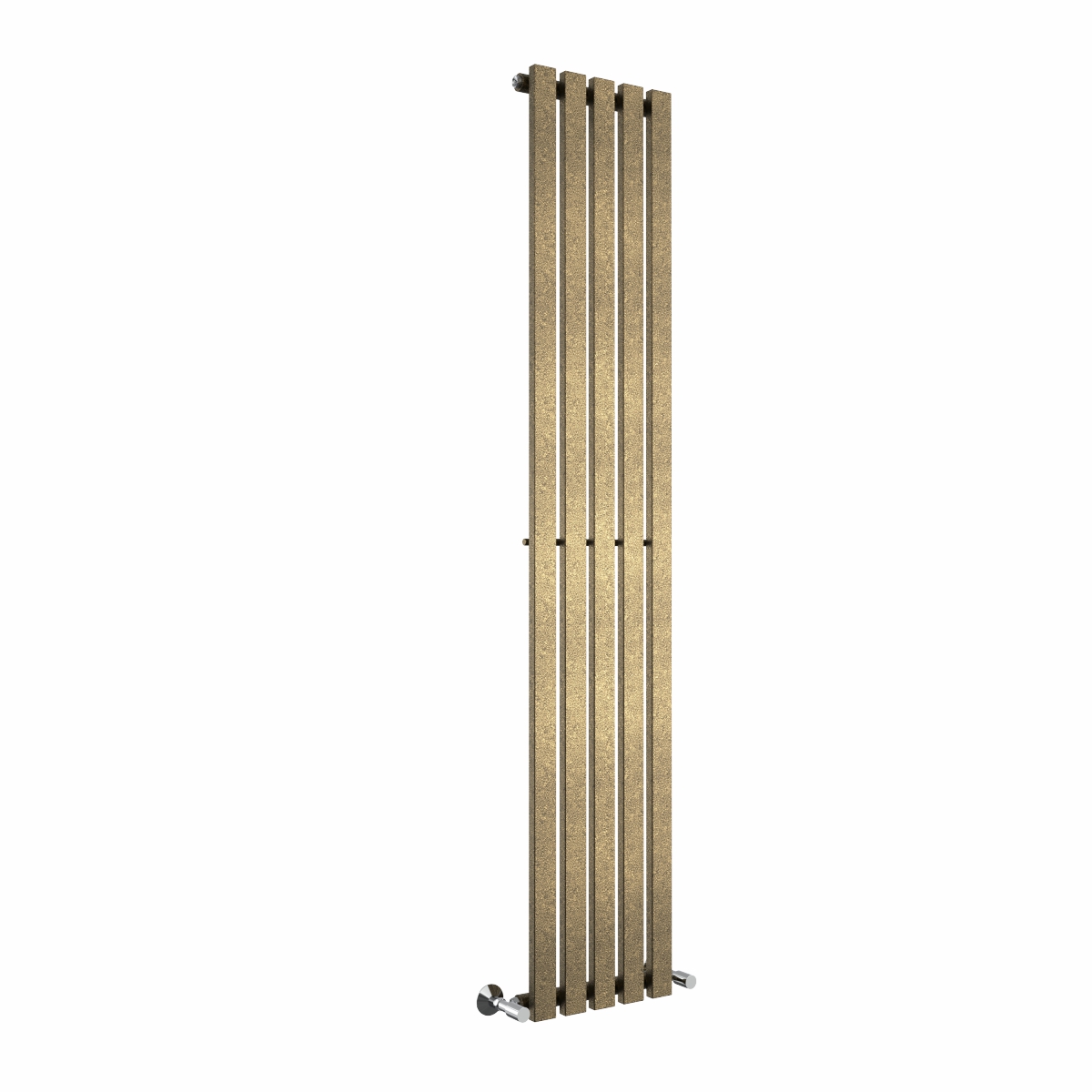 Lulea 1800 x 340mm Black Gold Single Vertical Flat Panel Designer Radiator