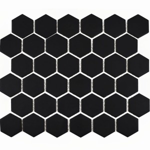 Pixel Black Hexagon 50x50 Matt - 10sqm - 10 - Box Qty