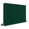 Lulea 600 x 900mm Moss Green Double Flat Panel Horizontal Designer Radiator