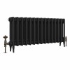 Classic 450 x 964mm Black Primered Finish Triple Column Cast Iron Radiator - 15 Sections